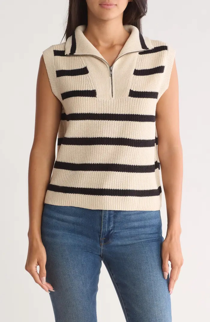 Stripe Quarter-Zip Sweater Vest | Nordstrom Rack