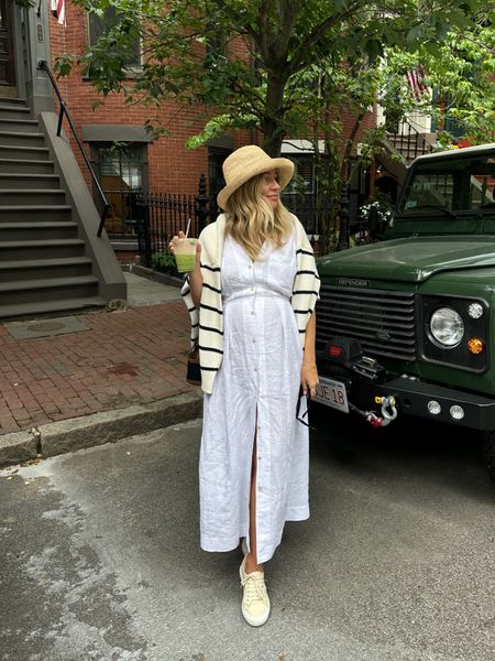 Summer style in Jenni Kayne (ASHLEY15 for 15% off) 

Superga — TTS
Dress — wearing a M to fit the bump
Sweater — M bc I love oversized fit 

#LTKstyletip #LTKbump #LTKunder100