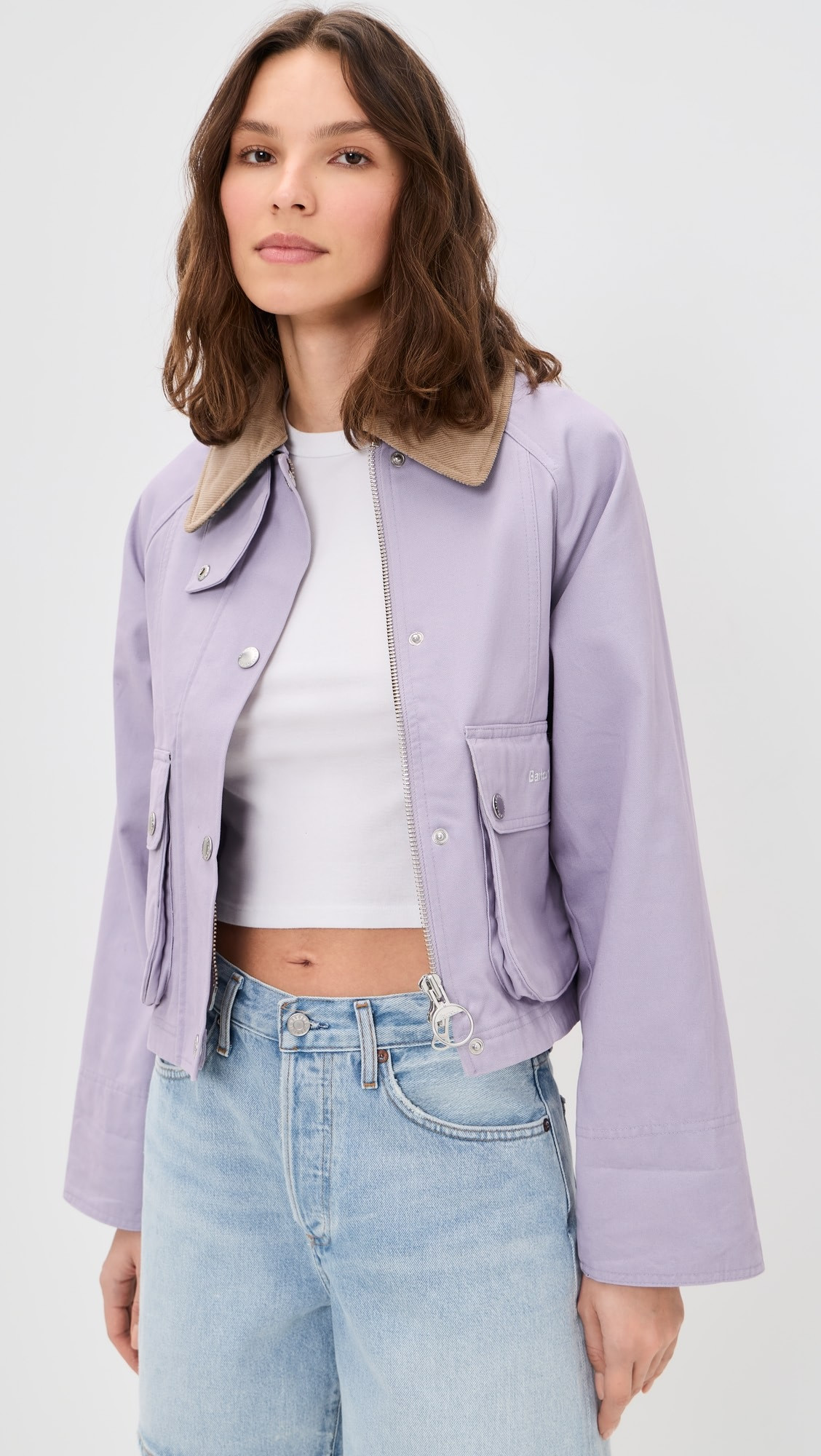 Barbour Cropped Beadnell Casual Jacket | Shopbop