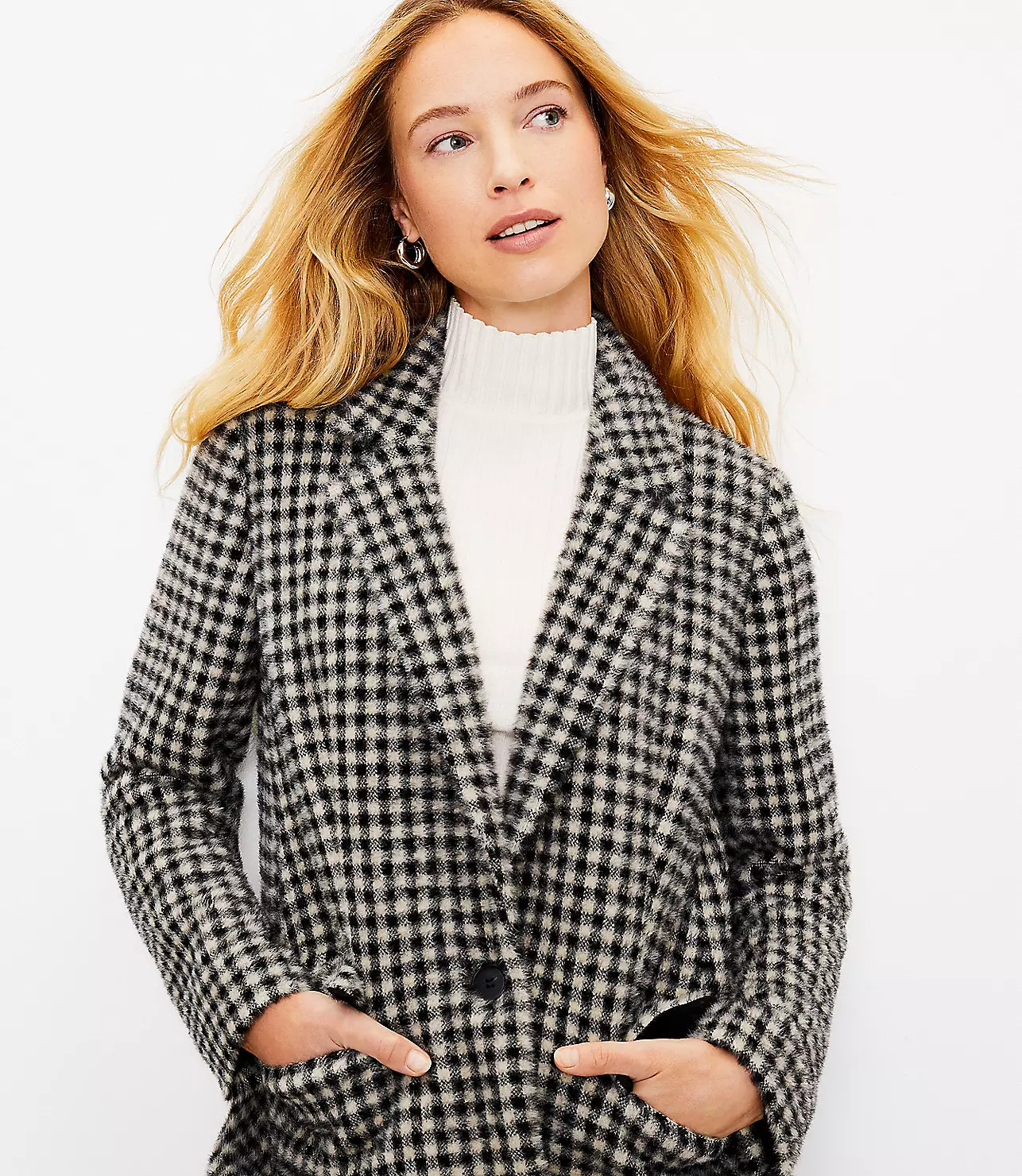 Checked Coat | LOFT