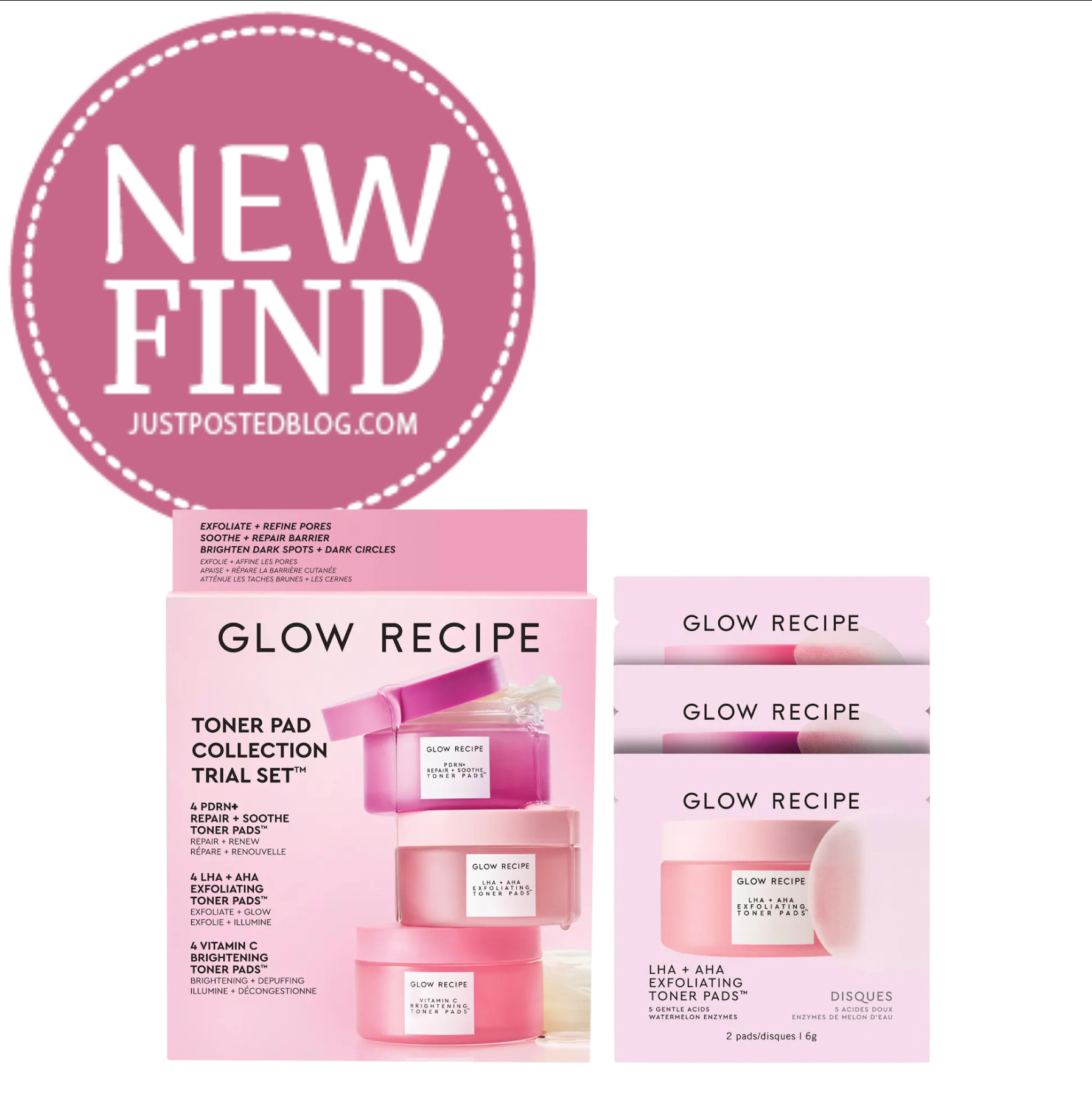 New Glow Recipe toner pad set!!  

 