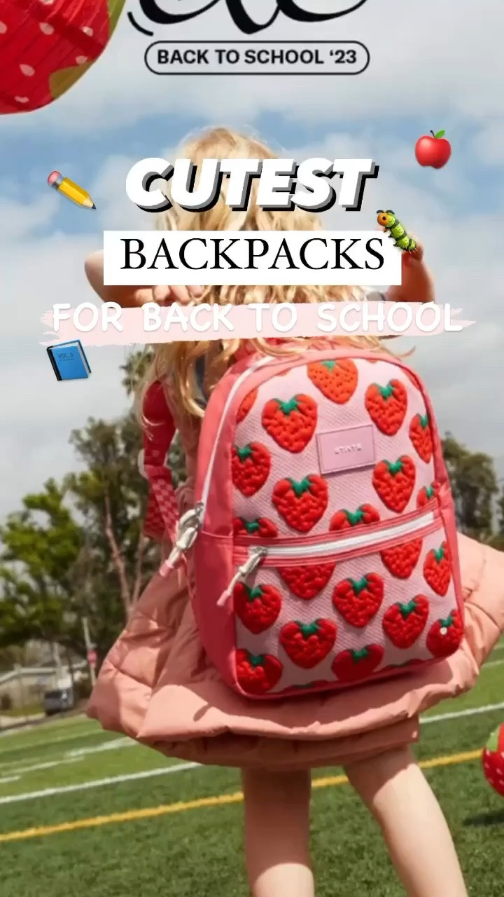 State Bags | Kane Kids Travel Backpack Intarsia Strawberries