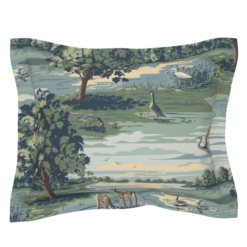 Meadow Lake Pillow Sham | Spoonflower | Spoonflower
