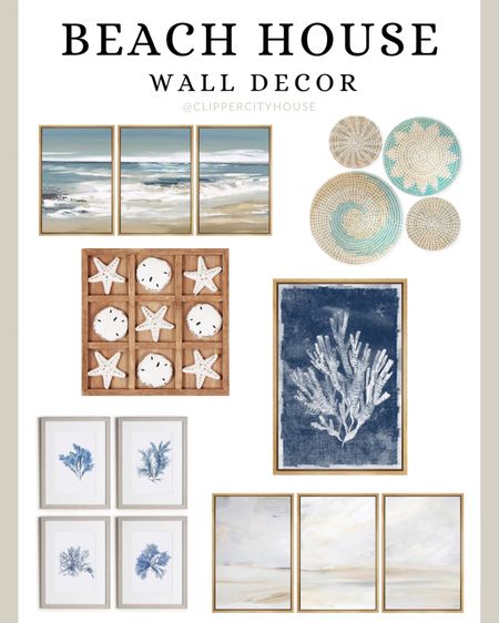 Beach house wall decor favorites, wall art for your beach house 

#LTKhome #LTKfindsunder100