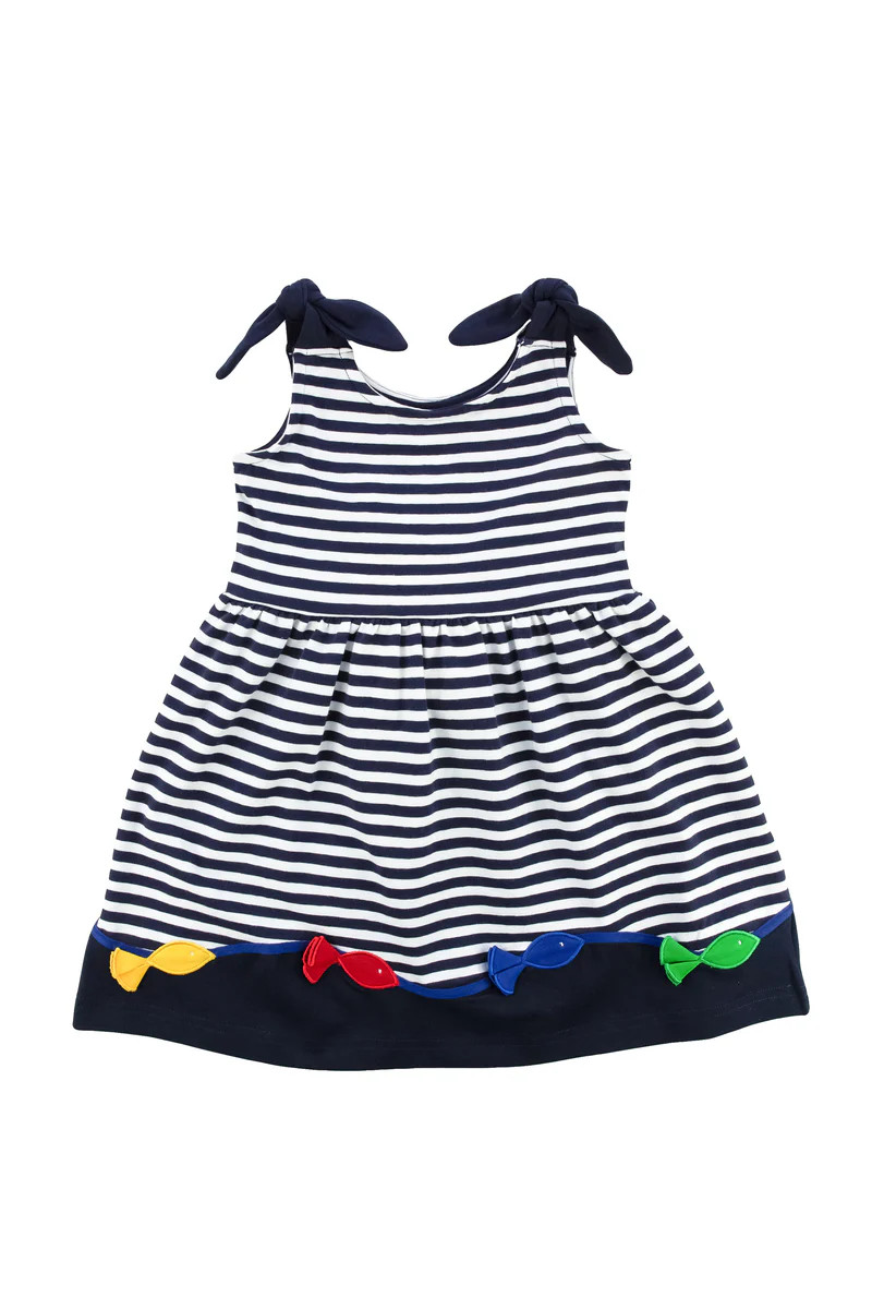 Stripe Knit Dress With Fish | Florence Eiseman