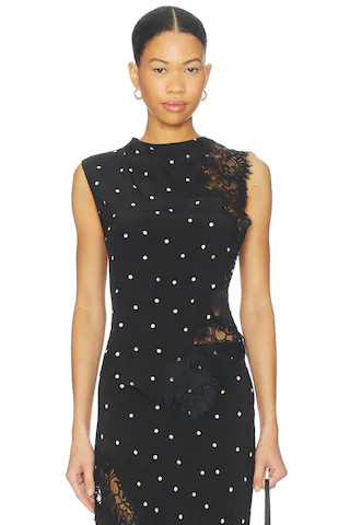 A.L.C. Gracie Top in Black & Cream from Revolve.com | Revolve Clothing (Global)