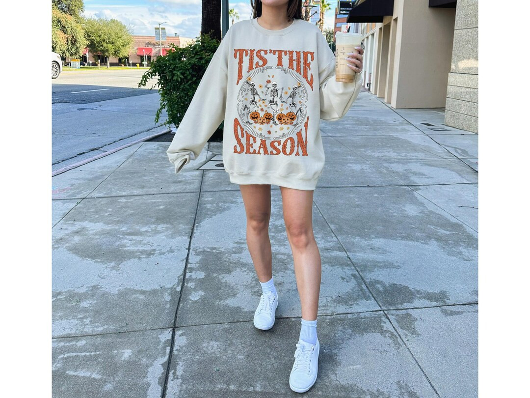 Halloween Tis The Season Sweatshirt Skeleton Sweatshirt Its Fall Yall Plus Size Fall Shirt Spooky... | Etsy (US)