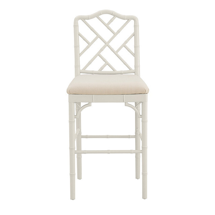 Dayna Stool with Sandberg Parchment Seat | Ballard Designs | Ballard Designs, Inc.
