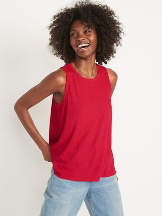 Luxe Rib-Knit Swing Tank Top for Women | Old Navy (US)