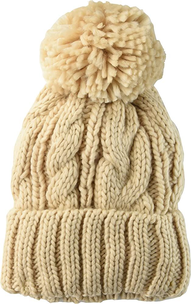 Amazon Essentials Women's Chunky Cable Beanie with Yarn Pom | Amazon (US)