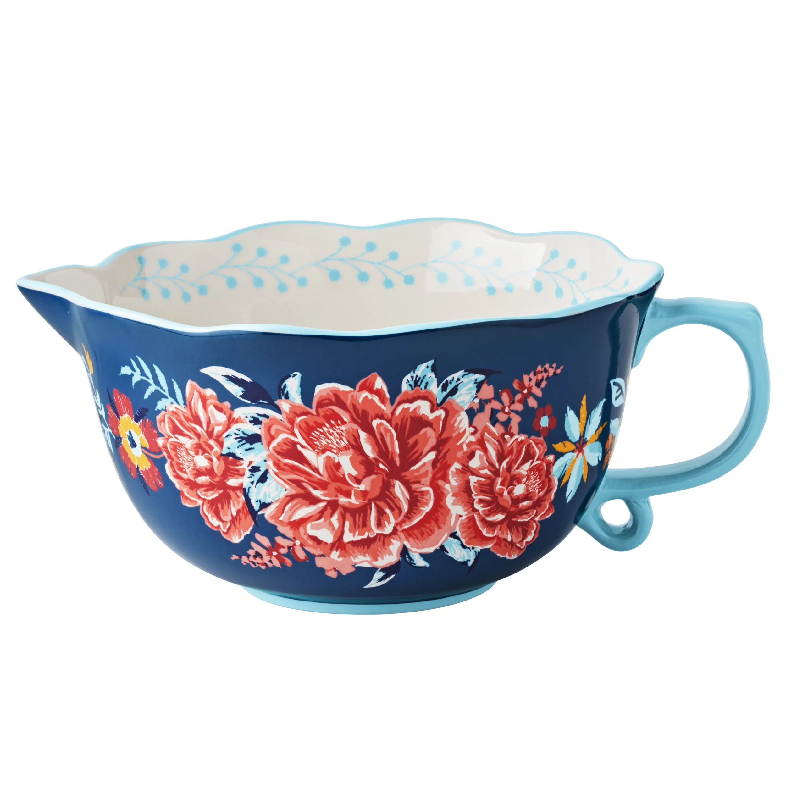 The Pioneer Woman Keepsake Floral 3.8-Quart Ceramic Batter Bowl with Spout | Walmart (US)