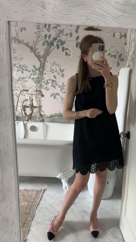 Y’all loved the white shift dress and Hill House just launched an amazing lace black shift dress! Such a good and easy silhouette. Plus save 25% off select shoes including the pink block heels with code SUMMERSHOES25 at checkout 

#LTKstyletip #LTKFind #LTKtravel