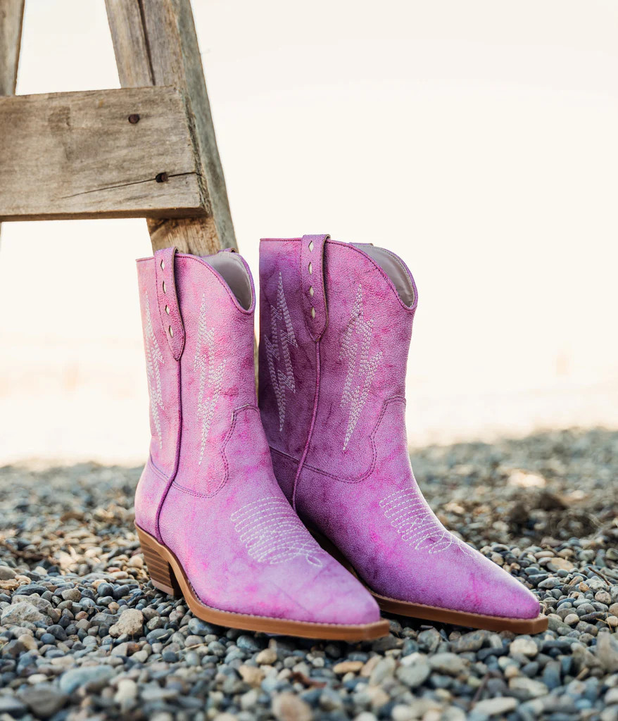 Bowie Metallic Boot in Pink | Fabulous Finds Boutique