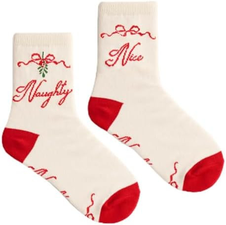 xo, Fetti Naughty or Nice Knit Socks - 1 pair | Christmas Cozy, Red & Green, Holiday Gift, Stocki... | Amazon (US)