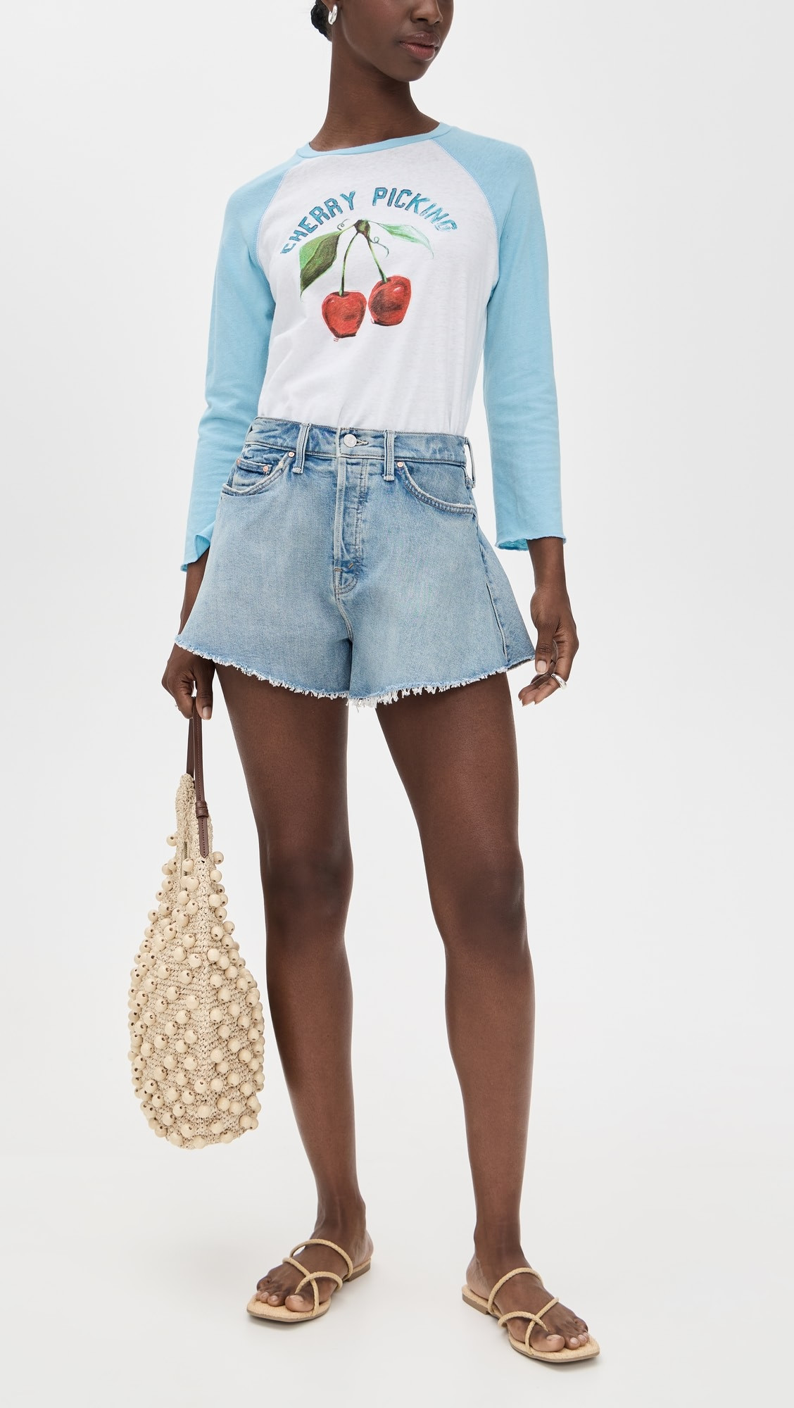 MOTHER The Flutter Fray Jean Shorts | Shopbop | Shopbop