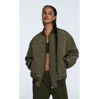Stradivarius Heart Bomber Jacket Khaki L | Stradivarius (UK)