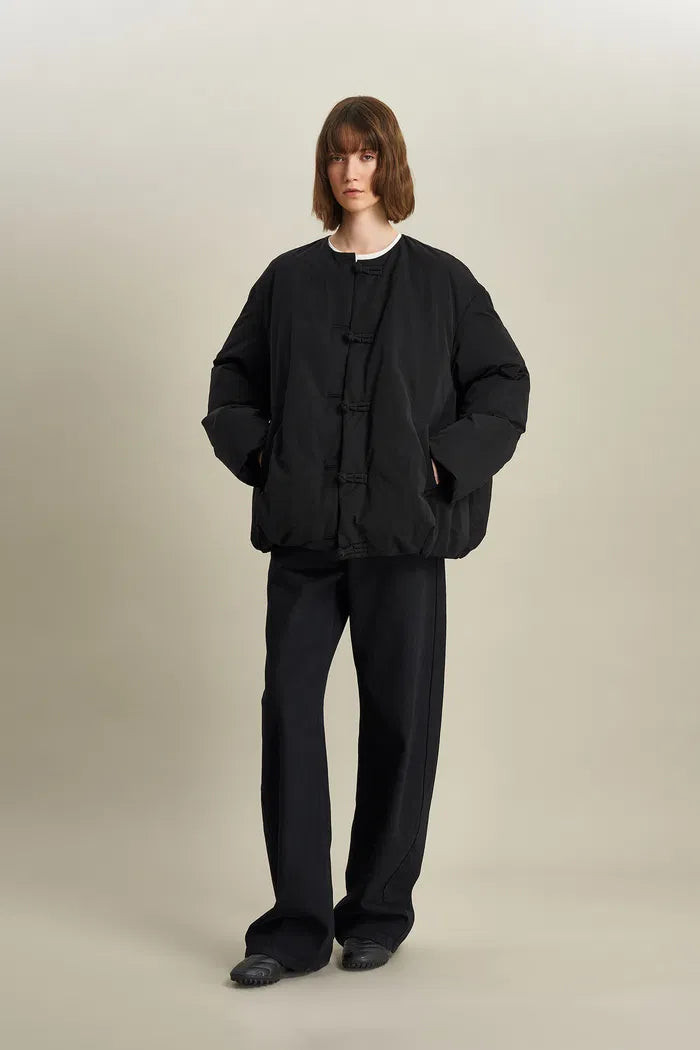 Adrija Water-Repellent Convertible Scarf Duck Down Puffer Coat in Cott | Fabrique