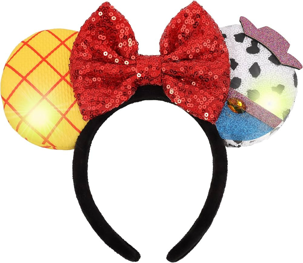 Light Up Mouse Ears, LED Flashing Toy Inspired Mouse Ears Headband for Women Girls Party Accessor... | Amazon (US)