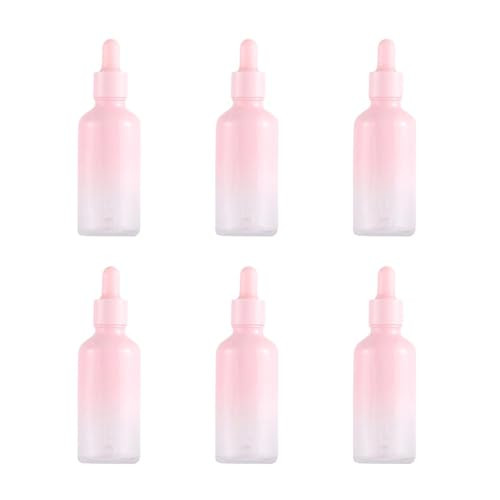 6Packs 1 OZ Small Glass Thick Dropper Bottles Empty Pink Glass Pipette Bottles Essential Oil Eye Dropper Bottle with Golden Caps for Essential Oils, Perfume,Aromatherapy, Cosmetic Travel Liquids | Amazon (US)
