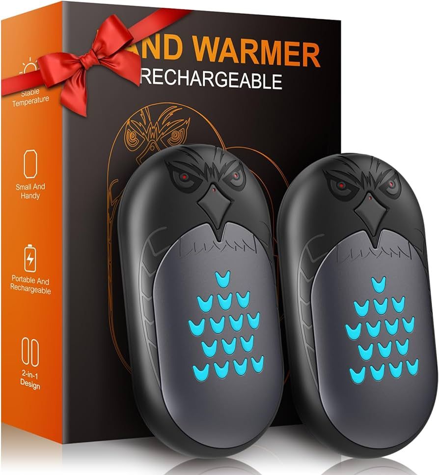 WOWGO Hand Warmers Rechargeable, 2 Packs Electric Hand Warmer 6000mAH Reusable Handwarmers, Porta... | Amazon (US)