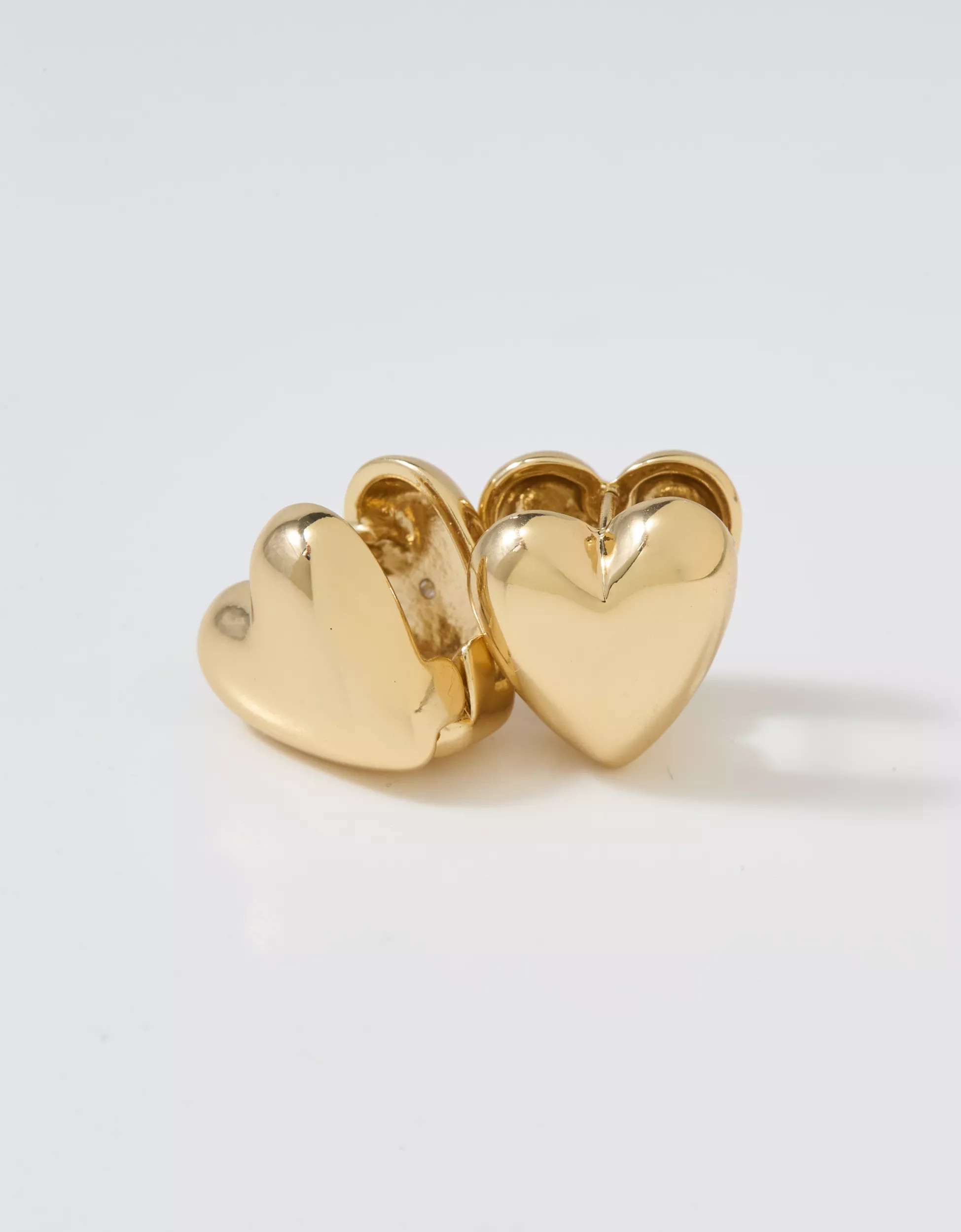 Aerie Bubble Heart Huggie Earrings | Aerie