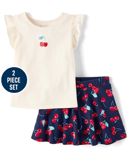 Toddler Girls Print 2-Piece Outfit Set - blue | The Children's Place