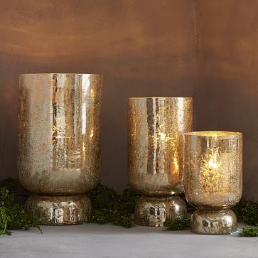 Mercury Pedestal Candleholders - Gold | West Elm (US)