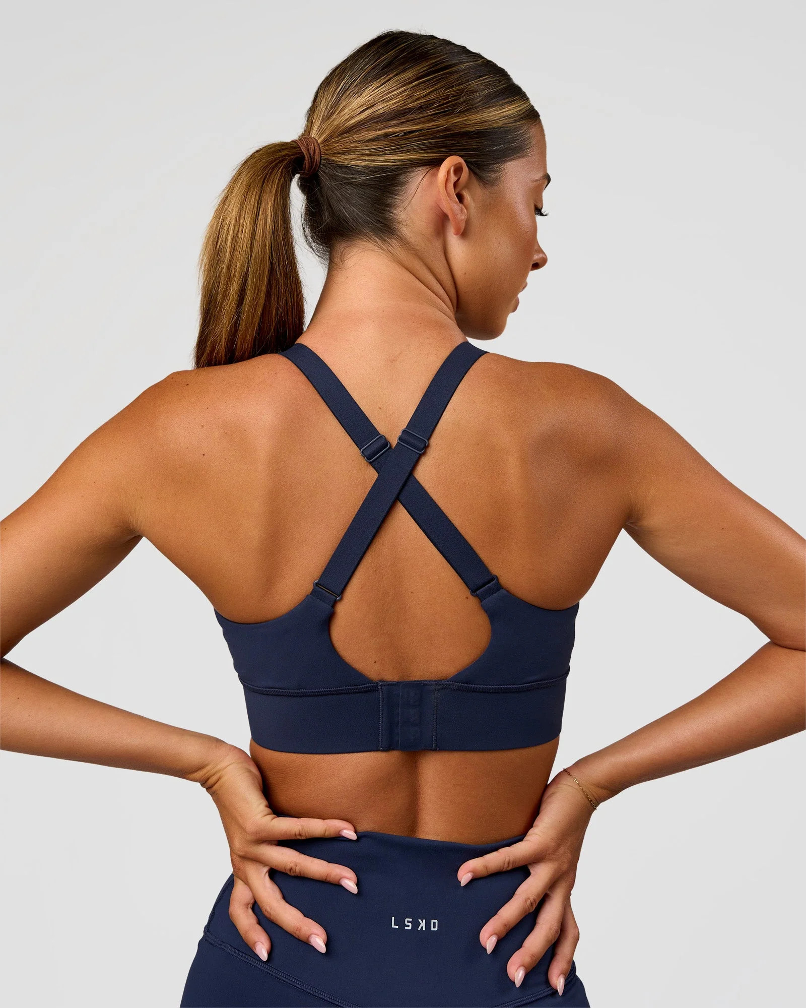 Accelerate Medium Support Sports Bra - Future Navy | LSKD | LSKD