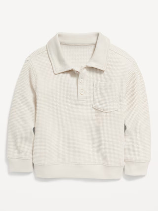 Long-Sleeve Polo Thermal-Knit Top for Toddler Boys | Old Navy (US)