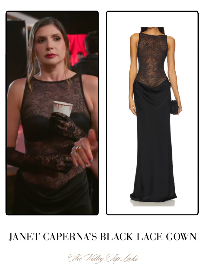 Janet Caperna's Black Lace Gown 

 