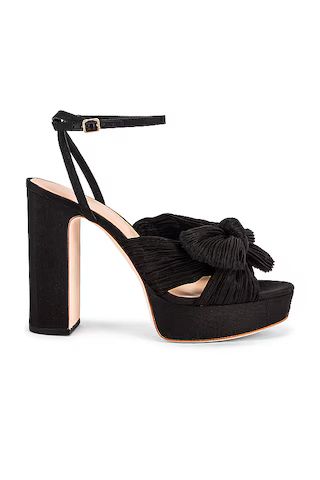 Loeffler Randall Natalia Pleated Knot Platform in Black from Revolve.com | Revolve Clothing (Global)