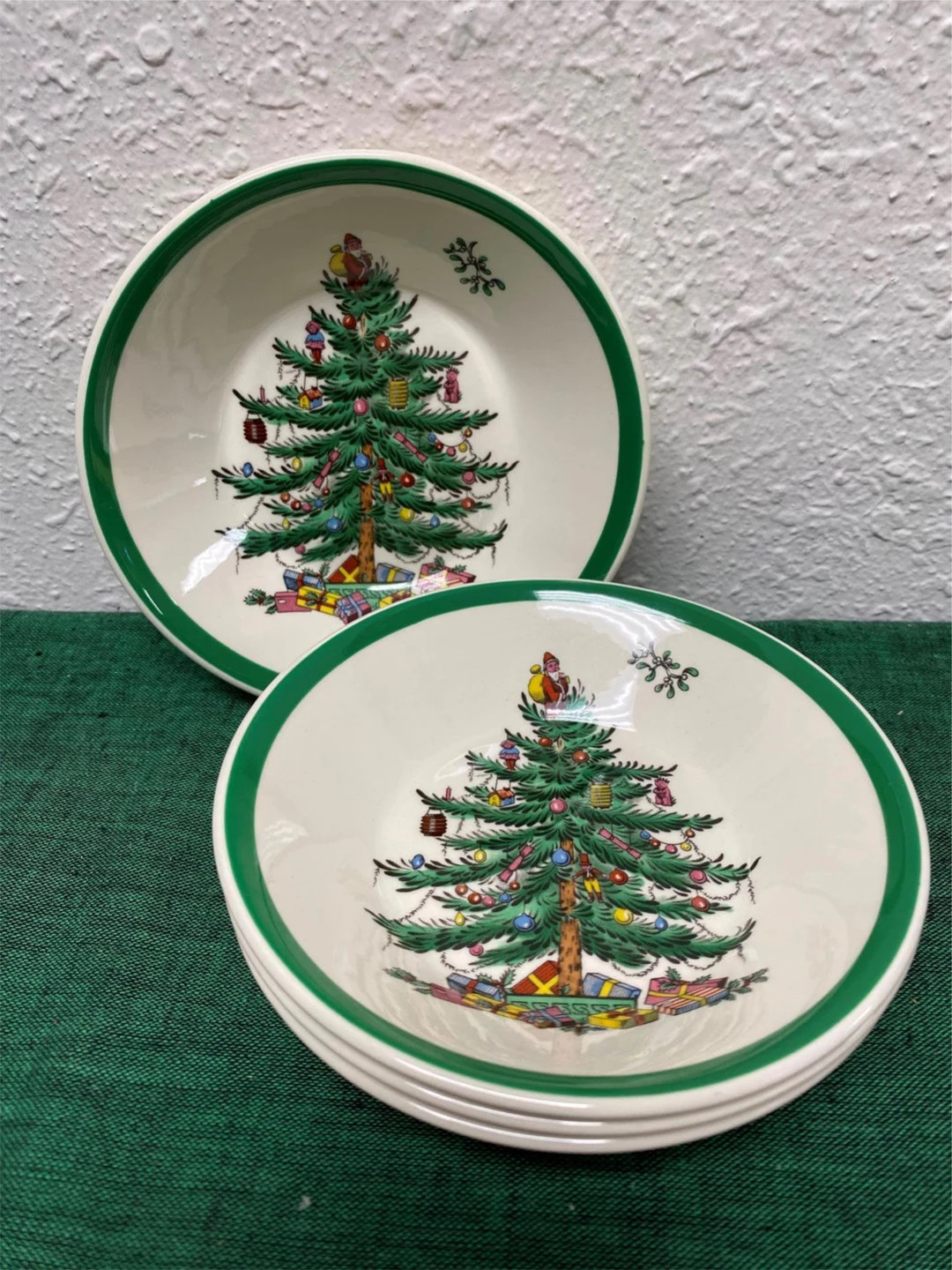 Set of 4 Spode CHRISTMAS TREE Fruit / Dessert Bowls Made in - Etsy | Etsy (US)
