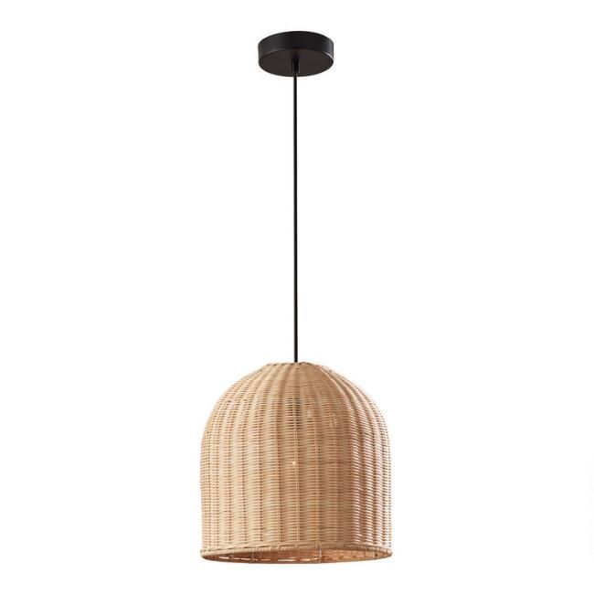 Natural Rattan Basket Starla Pendant Lamp | World Market