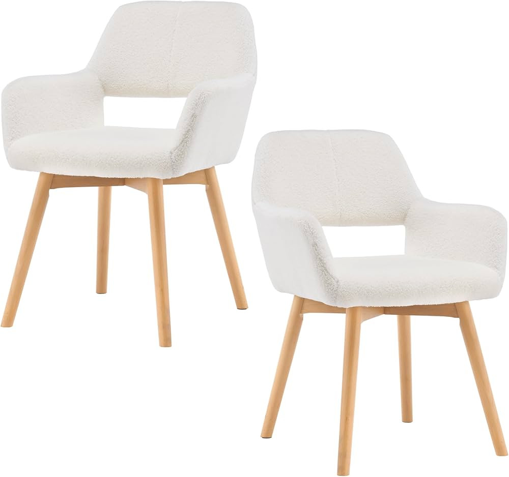 YEEFY Mid Century Modern Dining Chairs Set of 2 & 4 & 6 Comfy Accent Chair Upholstered Kitchen Di... | Amazon (US)