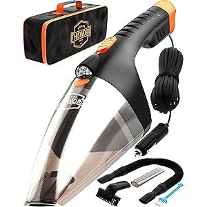 THISWORX Car Vacuum Cleaner - Portable, High Power, Handheld Vacuums w/ 3 Attachments, 16 Ft Cord &  | Amazon (US)