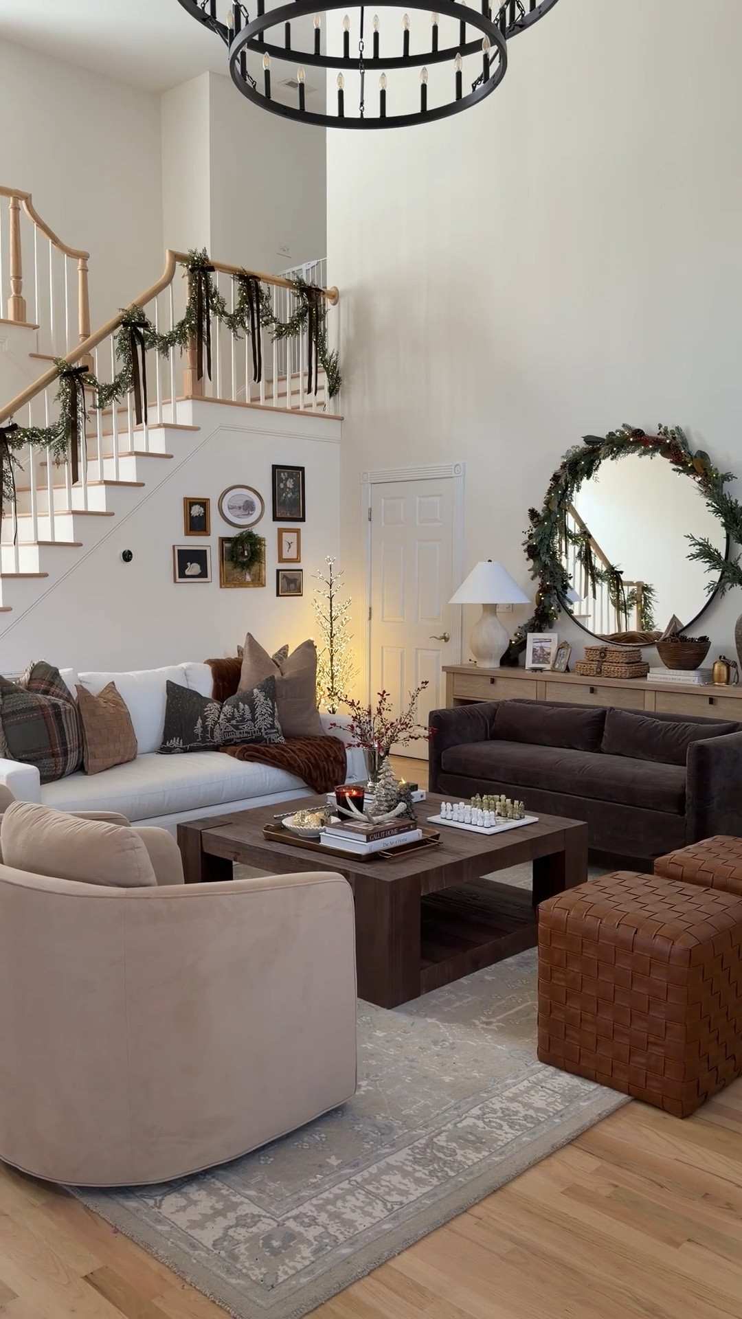 Holiday living room decor! Our warm & neutral living room is looking extra cozy this season. Love the mix of textures and the timeless, RL & Nanci Meyers inspired decor

#LTKHome #LTKHoliday