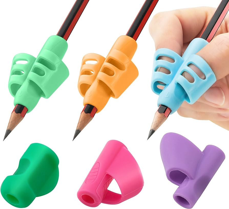 Stylo Pack of 6 Pencil Grips for Kids Handwriting Perfect Pencil Holders for Kids Home Schooling ... | Amazon (US)