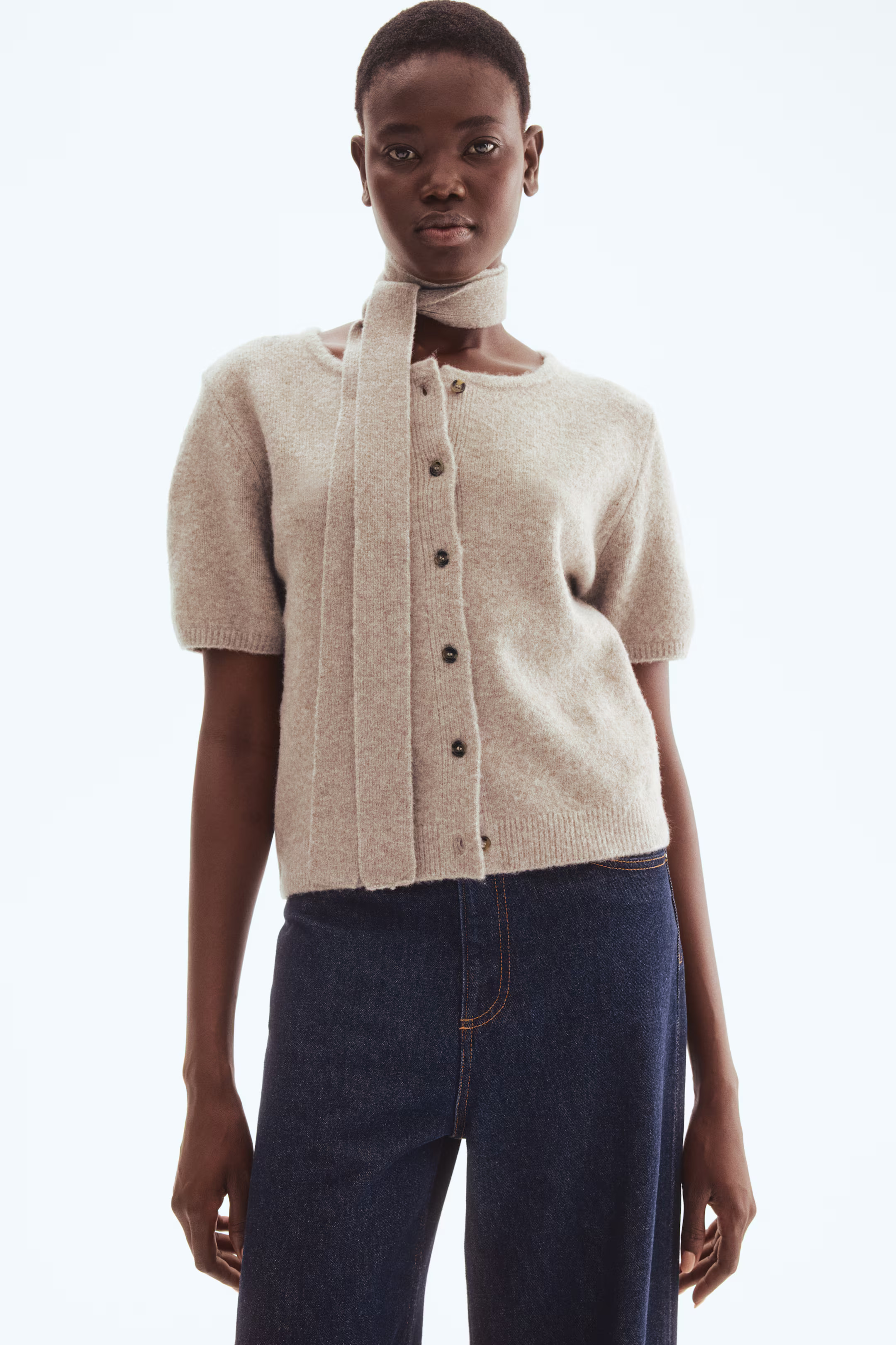 Scarf-detail cardigan | H&M (UK, MY, IN, SG, PH, TW, HK)