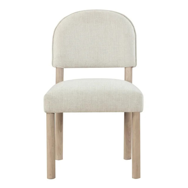 Steve Silver Transitional Fabric Upholstered Gabby Side Chair, Set of 2, Cream - Walmart.com | Walmart (US)