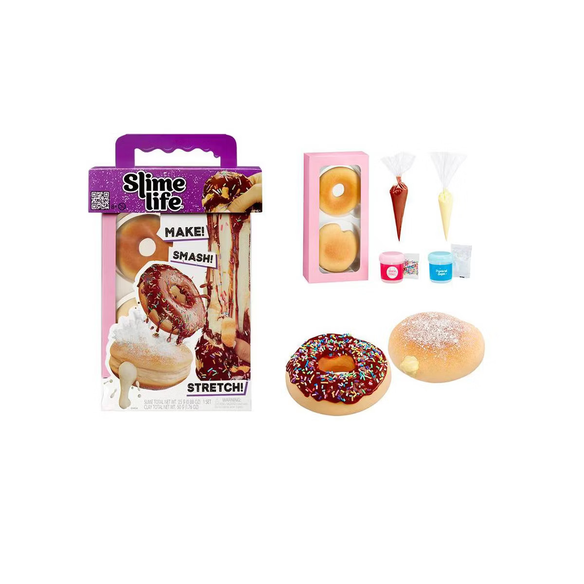 Slime Life Choco Icing Round & Cream Filled Donuts DIY Slime Kit - Unboxing Ingredients to Make,S... | Target