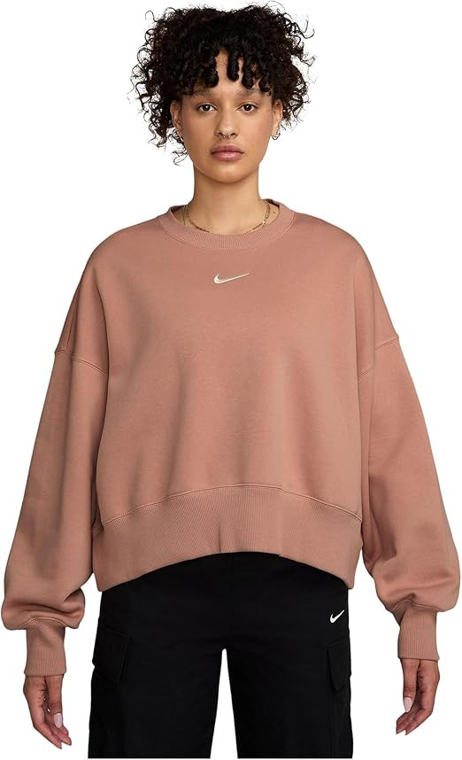 Nike womens Sportswear Phoenix Fleece Over-oversized Crew Neck Sweatshirt | Amazon (US)