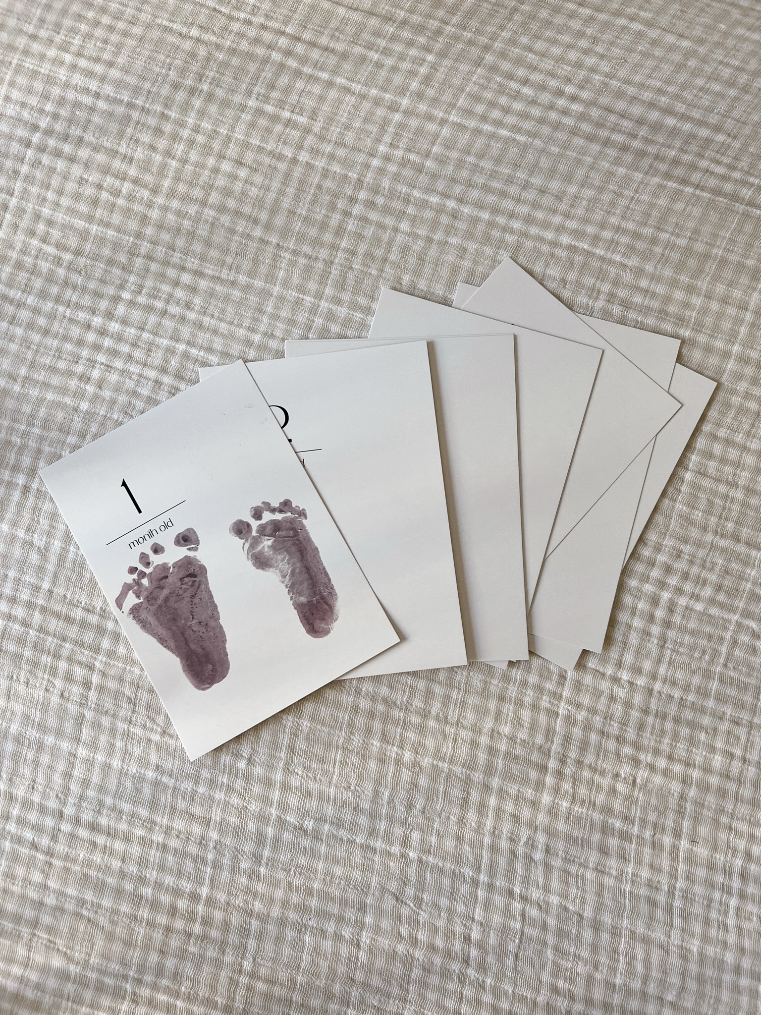 These milestone cards for baby’s footprints or hand prints are inkless! No messy ink on your baby. It goes on clear and then develops! 

#LTKBaby