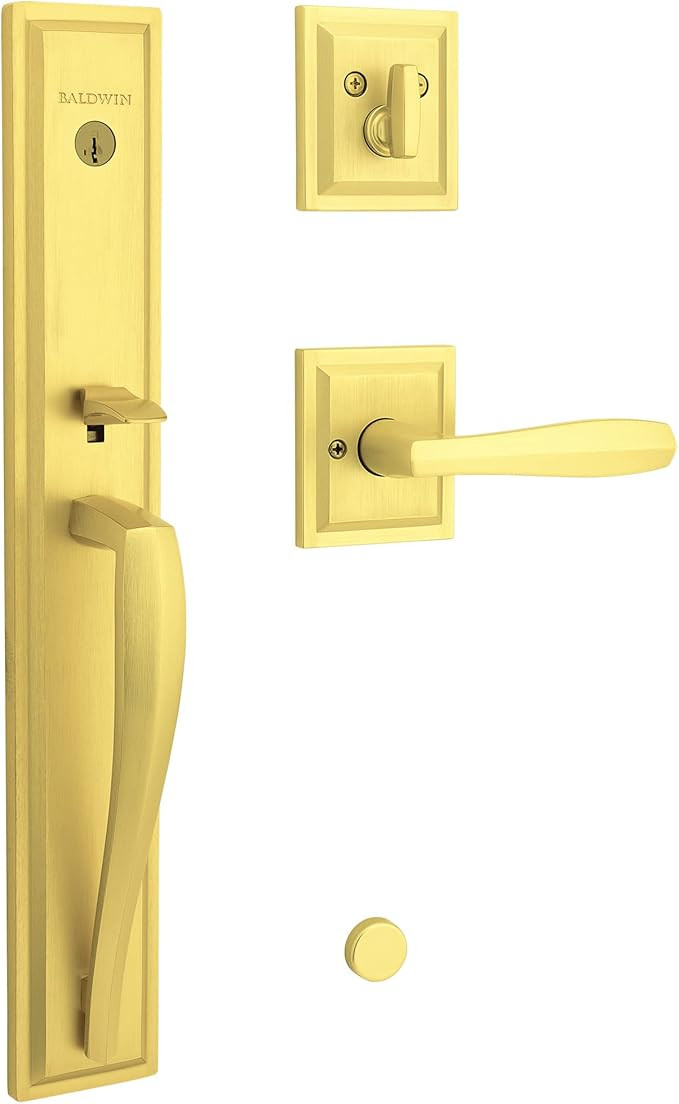 Baldwin Torrey Pines, Front Entry Handleset with Interior Lever, Featuring SmartKey Deadbolt Re-K... | Amazon (US)