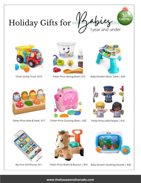 Some of the best toys for the littles under one year old in your life, from great brands like Fisher-Price, VTech and Baby Einstein! 

#LTKkids #LTKbaby #LTKHoliday