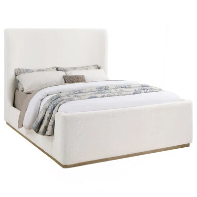 Vindra Cream Queen Sleigh Bed | Wayfair North America