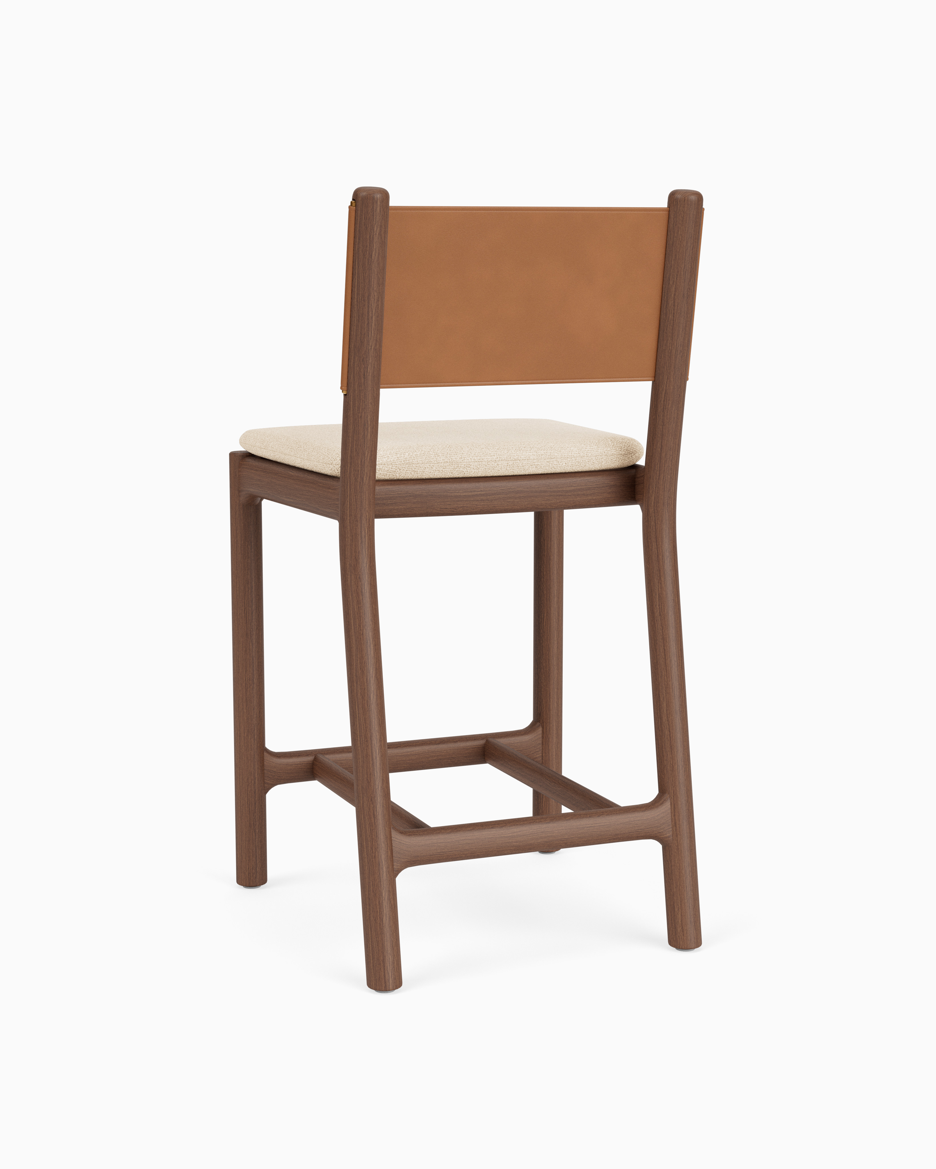 Avon Counter Stool | Italian Leather & Wood Kitchen Seating Stools | Denver Modern