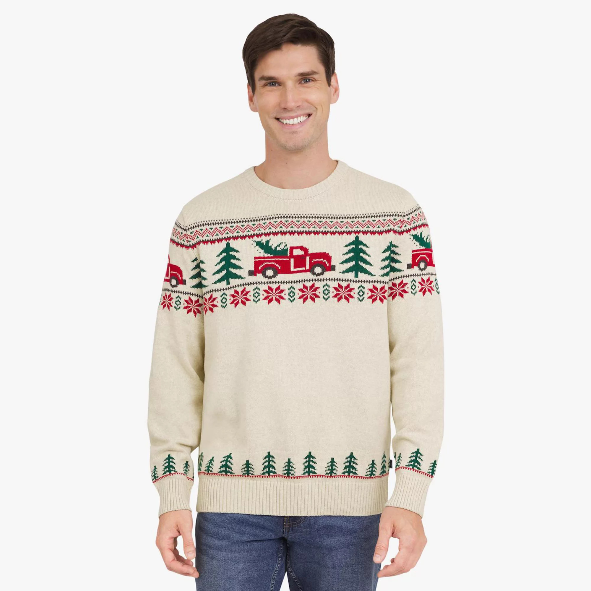 Men's Chaps Holiday Truck Crewneck Sweater | Kohl's