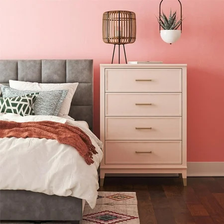 CosmoLiving by Cosmopolitan Westerleigh 4 Drawer Dresser Pink | Walmart (US)