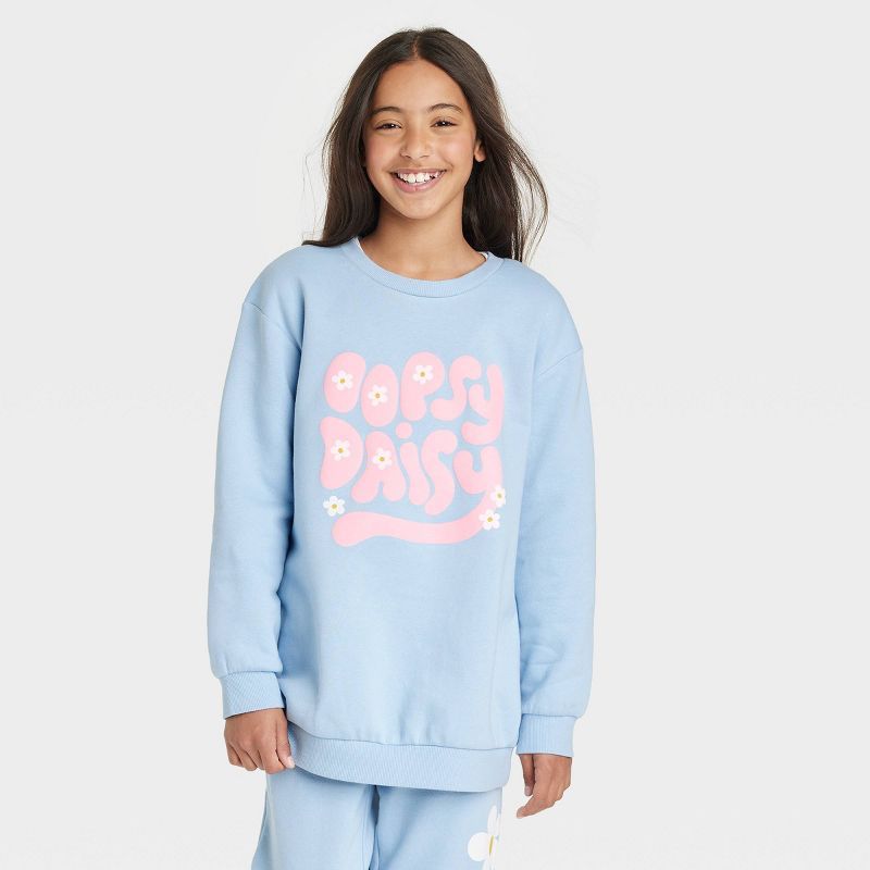 Girls' Fleece Crewneck Sweatshirt - art class™ | Target