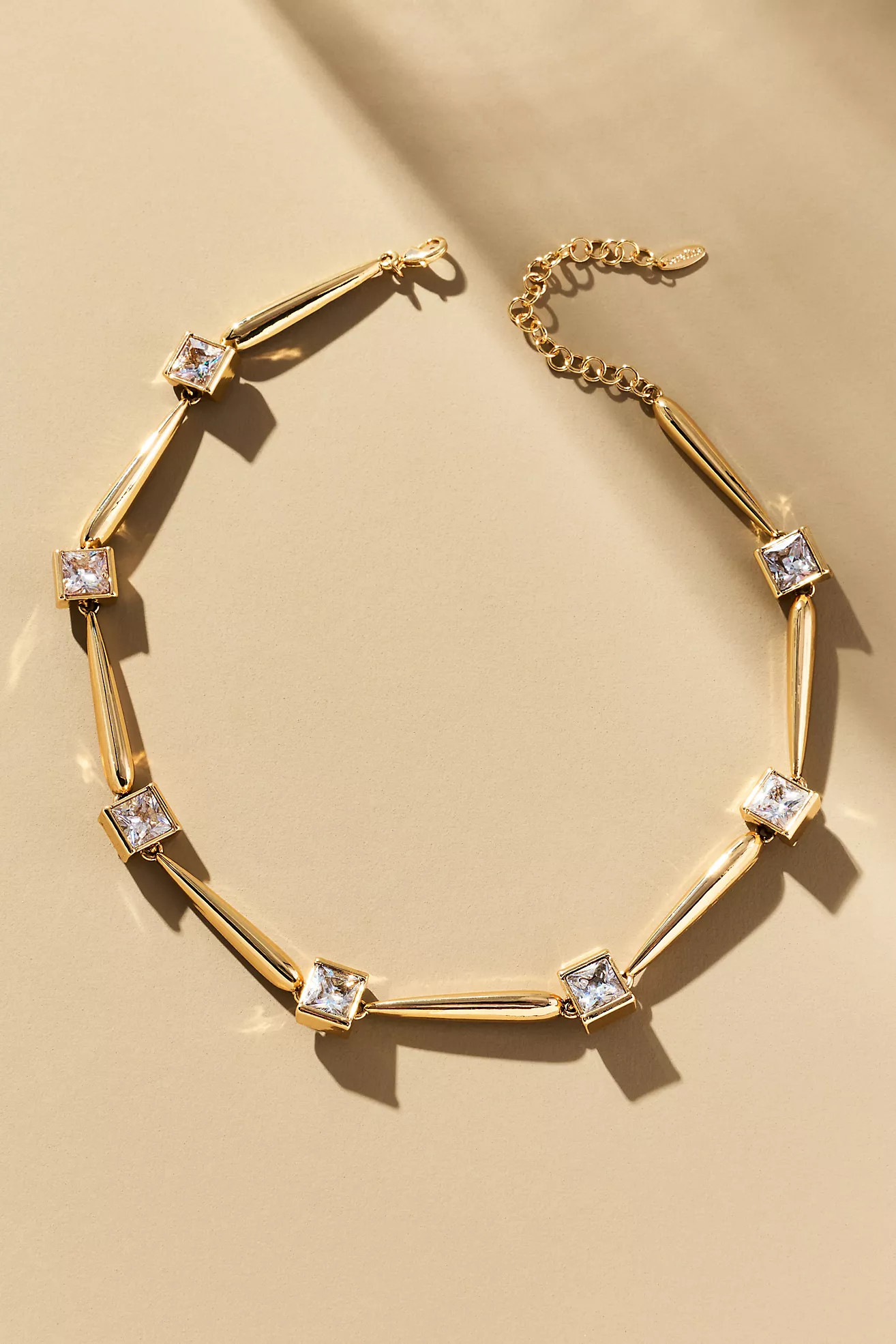 Square Crystal Collar Necklace | Anthropologie (US)